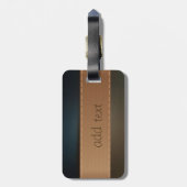 エレガント高級、レトロストライプの ラゲッジタグ (裏面縦)