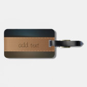 エレガント高級、レトロストライプの ラゲッジタグ (裏面横)