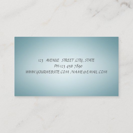 エレガント魅力的プロフェッショナルフェイクグリッター 名刺 (裏面)