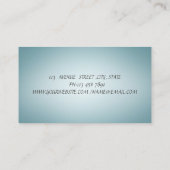 エレガント魅力的プロフェッショナルブルーロータスフラワー 名刺 (裏面)