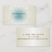 エレガント魅力的プロフェッショナルレースブルーロータス 名刺 (正面/裏面)