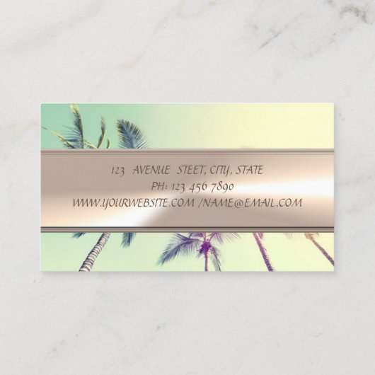 エレガント魅力的プロフェッショナル 名刺 (裏面)