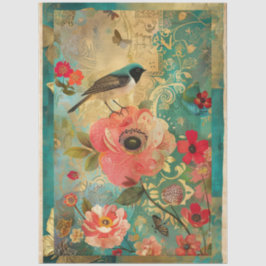 エレガント鮮やかカラフルフローラ 薄葉紙