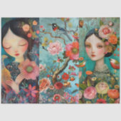 エレガント鮮やかカラフルフローラ 薄葉紙 (正面)