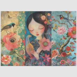 エレガント鮮やかカラフルフローラ 薄葉紙