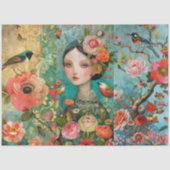 エレガント鮮やかカラフルフローラ 薄葉紙 (正面)