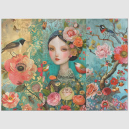 エレガント鮮やかカラフルフローラ 薄葉紙