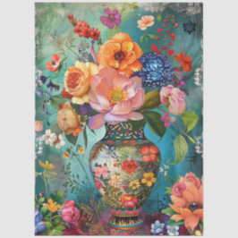 エレガント鮮やかカラフルフローラ 薄葉紙