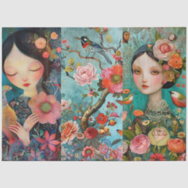 エレガント鮮やかカラフルフローラ 薄葉紙