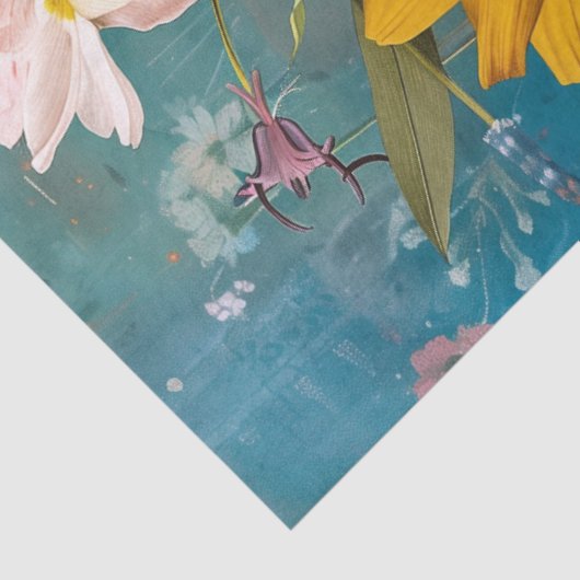 エレガント鮮やかカラフルフローラ 薄葉紙 (詳細)