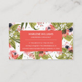 エレガント鮮やかフローラ 名刺 (裏面)