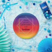 エレガント鮮やか引用文 ペーパープレート (パーティー)