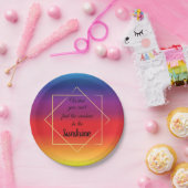 エレガント鮮やか引用文 ペーパープレート (パーティー)