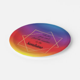 エレガント鮮やか引用文 ペーパープレート