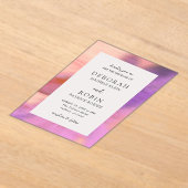 エレガント鮮やか砂漠モダン結婚の アクリル招待状 (レイダウン)