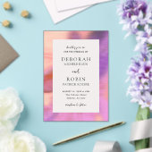 エレガント鮮やか砂漠モダン結婚の アクリル招待状 (インサイチュ (ウェディング))