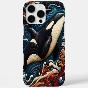 エレガント鯨:海美しい iPhone 16 PRO MAXケース