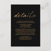 エレガント鳥の羽結婚詳細 エンクロージャーカード (正面)