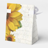 エレガント黄ひまわり国結婚フローラ フェイバーボックス (裏面サイド)