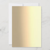 エレガント黄パタグラデーションーンクラシック結婚の 招待状 (裏面)