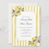 エレガント黄地中海のレモ結婚ン シーズンカード (正面)