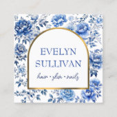 エレガント黄色花 スクエア名刺 (正面)