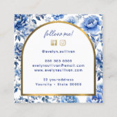 エレガント黄色花 スクエア名刺 (裏面)