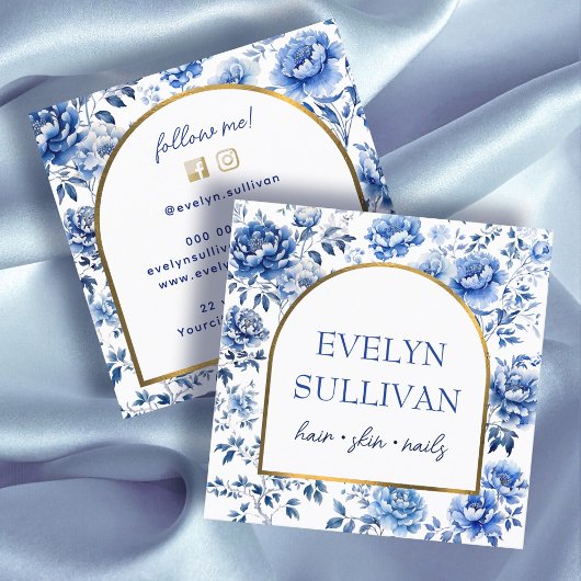 エレガント黄色花 スクエア名刺