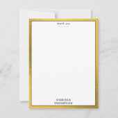 エレガント黒および金ゴールドバルーンパーティー サンキューカード (正面)