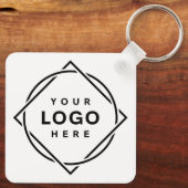 エレガント黒お洒落QRコード キーホルダー (裏面)