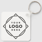 エレガント黒お洒落QRコード キーホルダー (裏面)