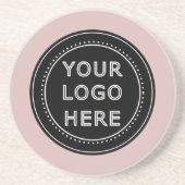 エレガント黒お洒落QRコード コースター (正面)