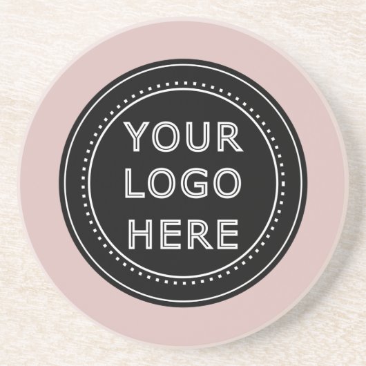 エレガント黒お洒落QRコード コースター (正面)