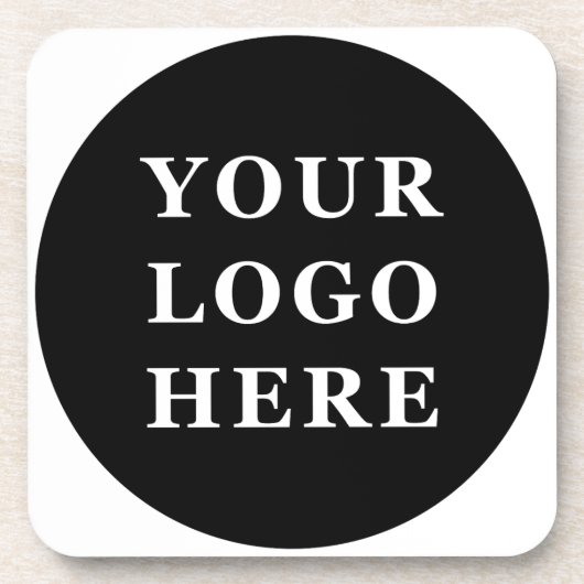 エレガント黒お洒落QRコード コースター (正面)