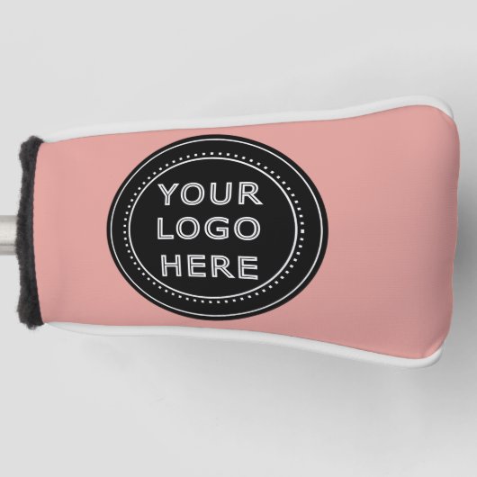 エレガント黒お洒落QRコード ゴルフヘッドカバー (正面)