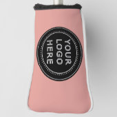 エレガント黒お洒落QRコード ゴルフヘッドカバー (回転90)