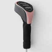 エレガント黒お洒落QRコード ゴルフヘッドカバー (アングル)