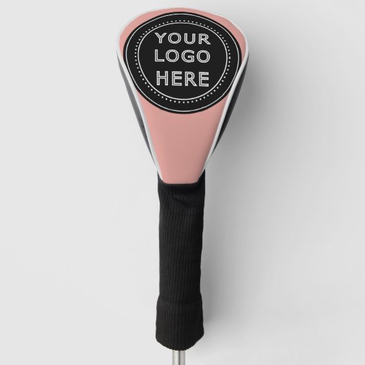 エレガント黒お洒落QRコード ゴルフヘッドカバー (正面)