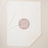 エレガント黒お洒落QRコード シェルパブランケット (正面)