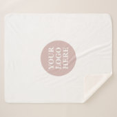 エレガント黒お洒落QRコード シェルパブランケット (正面(横))