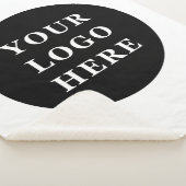 エレガント黒お洒落QRコード シェルパブランケット (3/4)