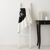 エレガント黒お洒落QRコード シェルパブランケット (インサイチュ)