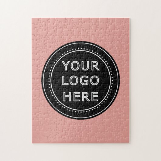 エレガント黒お洒落QRコード ジグソーパズル (縦)