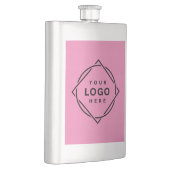 エレガント黒お洒落QRコード フラスク (右)