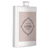 エレガント黒お洒落QRコード フラスク (右)