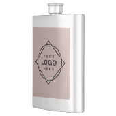 エレガント黒お洒落QRコード フラスク (左)