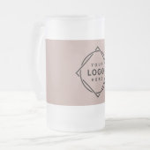 エレガント黒お洒落QRコード フロストグラスビールジョッキ (正面左)