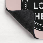 エレガント黒お洒落QRコード マウスパッド (コーナー)