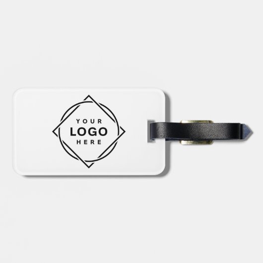 エレガント黒お洒落QRコード ラゲッジタグ (裏面横)