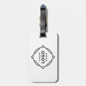 エレガント黒お洒落QRコード ラゲッジタグ (裏面縦)